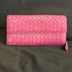 Bottega Veneta Authentic Leather Woven Wallet